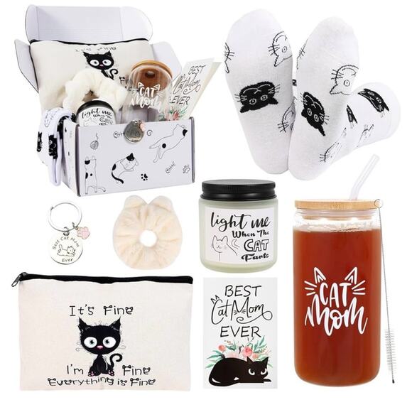 NEW Best Cat Mom gift box with 7 items - Picture 1 of 6